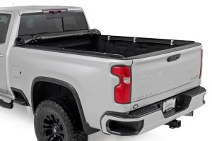 Chevrolet Silverado 2500 HD Soft Roll Up Bed Cover - Rough Country - Matte Black - '20-'24